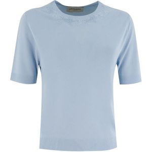 Ermanno Scervino, Dames, Truien, Blauw, Maat: M Katoen,
