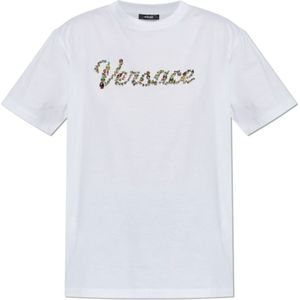 Versace, Dames, Tops, Wit, Maat: M Katoen,