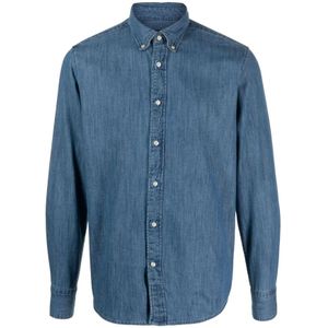 deperlu, Heren, Overhemden, Blauw, Maat: XL Denim,