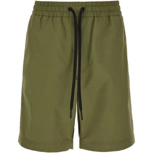 Moncler, Heren, Korte broeken, Groen, Maat: XL Poliester,