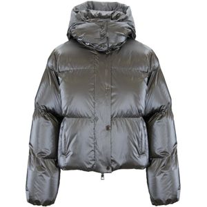 Elisabetta Franchi, Dames, Jassen, Grijs, Maat: M Polyamide,