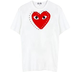 Comme des Garçons Play, Dames, Tops, Wit, Maat: M Katoen,