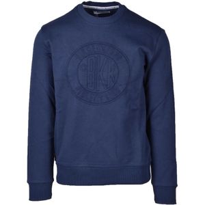 Bikkembergs, Heren, Sweatshirts & Hoodies, Blauw, Maat: XL Katoen,