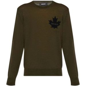 Dsquared2, Heren, Truien, Groen, Maat: L Wol,