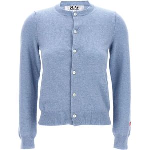 Comme des Garçons Play, Dames, Truien, Blauw, Maat: L Wol,
