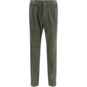 Cruna, Heren, Broeken, Groen, Maat: L Corduroy,