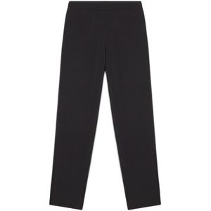 Oltre, Dames, Broeken, Zwart, Maat: M Satijn,
