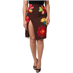 Dolce & Gabbana, Dames, Rokken, Bruin, Maat: XS Zijde,