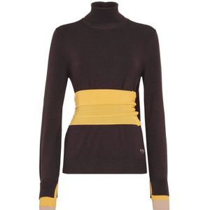 Fendi, Dames, Truien, Paars, Maat: S Wol,