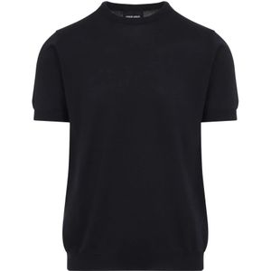 Giorgio Armani, Heren, Truien, Zwart, Maat: 2XL Katoen,