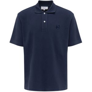 Maison Kitsuné, Heren, Tops, Blauw, Maat: L Katoen,