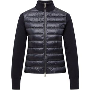 Moncler, Dames, Jassen, Blauw, Maat: XS Wol,