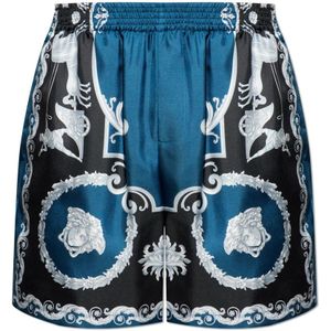 Versace, Heren, Korte broeken, Blauw, Maat: M Zijde,