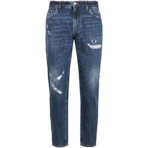 Dolce & Gabbana, Heren, Jeans, Blauw, Maat: S Katoen,