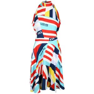 Love Moschino, Dames, Jurken, Veelkleurig, Maat: S Viscose,