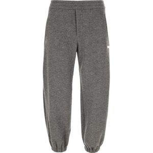 Alexander McQueen, Heren, Broeken, Grijs, Maat: S Wol,