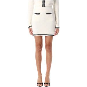 Self-Portrait - Mini Rok - Zwart - Jacquard - Elastische Tailleband