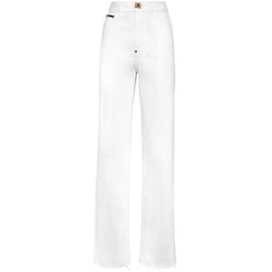 Philipp Plein, Dames, Jeans, Wit, Maat: W26 Denim,