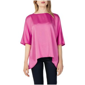 Sandro Ferrone, Dames, Blouses & Shirts, Roze, Maat: S Poliester,