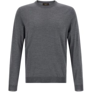 Zanone, Heren, Truien, Grijs, Maat: L Wol,