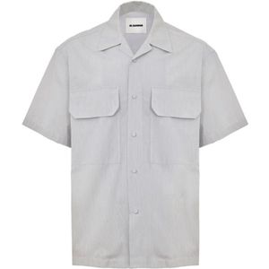 Jil Sander, Heren, Overhemden, Blauw, Maat: XL Katoen,