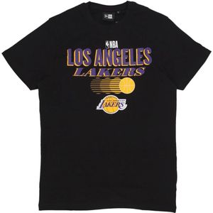 New Era - T-shirt - Zwart - Los Angeles Lakers - Katoen