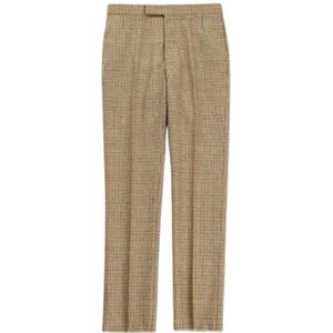 Thom Browne, Heren, Broeken, Beige, Maat: M Tweed,