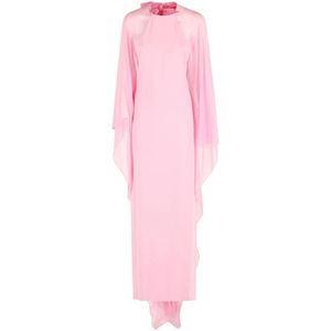 Alberta Ferretti, Dames, Jurken, Roze, Maat: XS Chiffon,