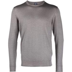 Fedeli, Heren, Sweatshirts & Hoodies, Grijs, Maat: L Wol,