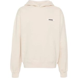Jacquemus, Heren, Sweatshirts & Hoodies, Beige, Maat: XL Katoen,