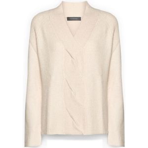 Elena Mirò, Dames, Truien, Wit, Maat: S Wol,