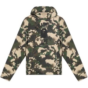 A Bathing Ape, Heren, Sweatshirts & Hoodies, Groen, Maat: XL Katoen,