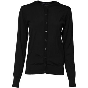 Dolce & Gabbana, Dames, Truien, Zwart, Maat: S Wol,