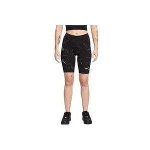 Nike Stijlvolle Print Dames Korte Shorts , Black , Dames , Maat: XS