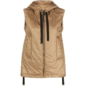 Max Mara, Dames, Jassen, Beige, Maat: XS Poliester,