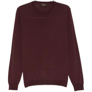 Zanone, Heren, Sweatshirts & Hoodies, Bruin, Maat: L Wol,