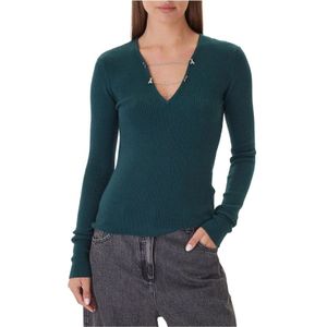 Patrizia Pepe, Dames, Truien, Groen, Maat: XS Wol,