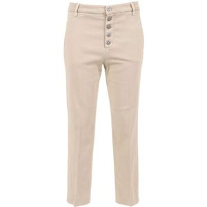 Dondup, Dames, Broeken, Beige, Maat: W25 Katoen,