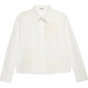 Oltre, Dames, Blouses & Shirts, Wit, Maat: XL Katoen,