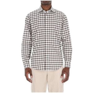 Eleventy, Heren, Overhemden, Veelkleurig, Maat: 2XL Katoen,