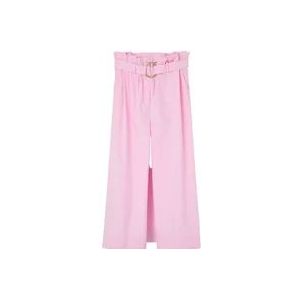 Pinko Roze broek met riem , Pink , Dames , Maat: M