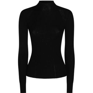 Twinset - Trui met Ronde Hals - Zwart - Wol - Dames