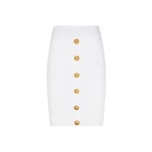 Balmain Witte Rokken - Stijlvolle Collectie , White , Dames , Maat: S