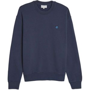Maison Kitsuné, Heren, Sweatshirts & Hoodies, Blauw, Maat: M Katoen,