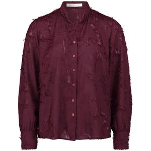 Betty & Co - Blouseshirt - Bordeaux - Lange Mouw - Normale Pasvorm