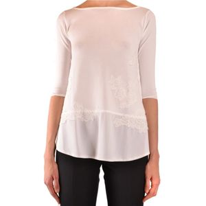 Ermanno Scervino, Dames, Tops, Wit, Maat: M Wol,
