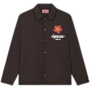 Kenzo, Heren, Overhemden, Bruin, Maat: S