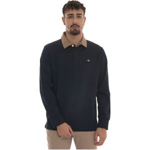 Gant, Heren, Tops, Blauw, Maat: XL Katoen,