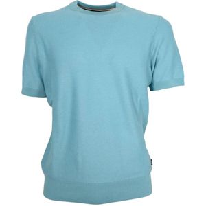 Hugo, Heren, Tops, Blauw, Maat: S Katoen,