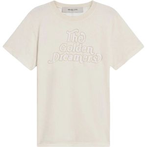 Golden Goose - T-shirt - Crème - Dames - Korte Mouwen - Ronde Hals